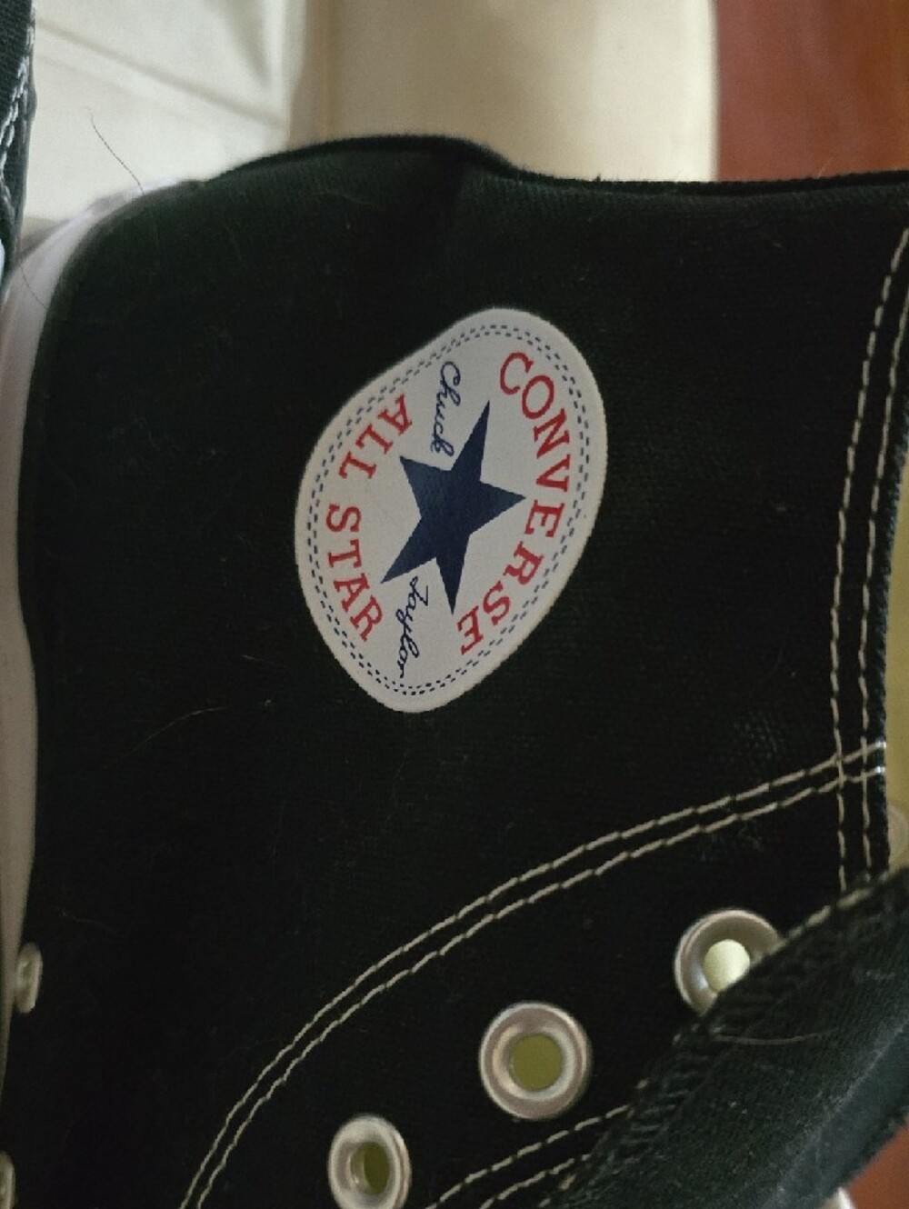 Converse Black High-Top All Star Sneakers with White Accents - Picture 3 of 9